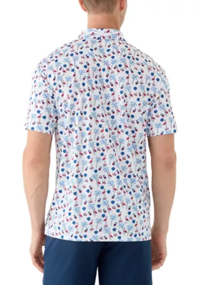 Men's Americana Summer Printed Polo Shirt