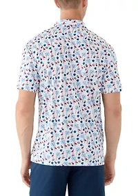 Men's Americana Summer Printed Polo Shirt