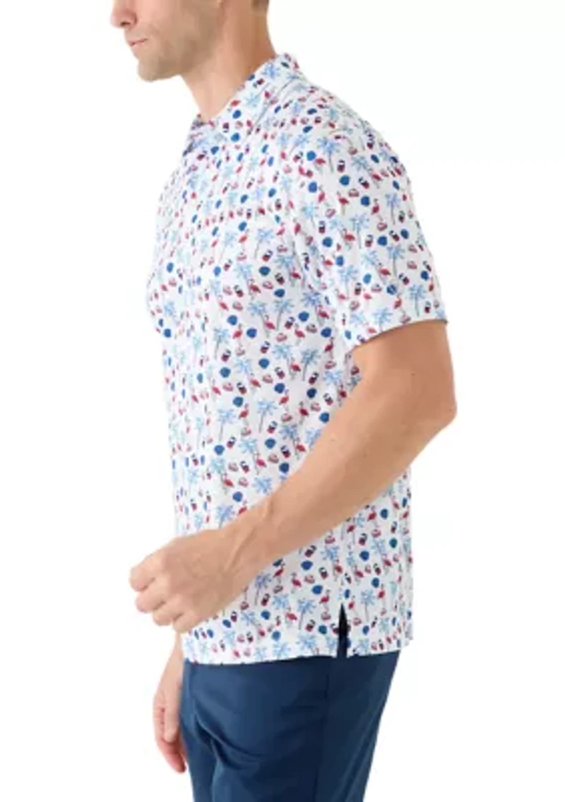 Men's Americana Summer Printed Polo Shirt