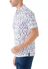 Men's Americana Summer Printed Polo Shirt