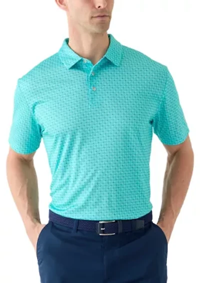 Men's Micro Golf Printed Conversational Polo Shirt