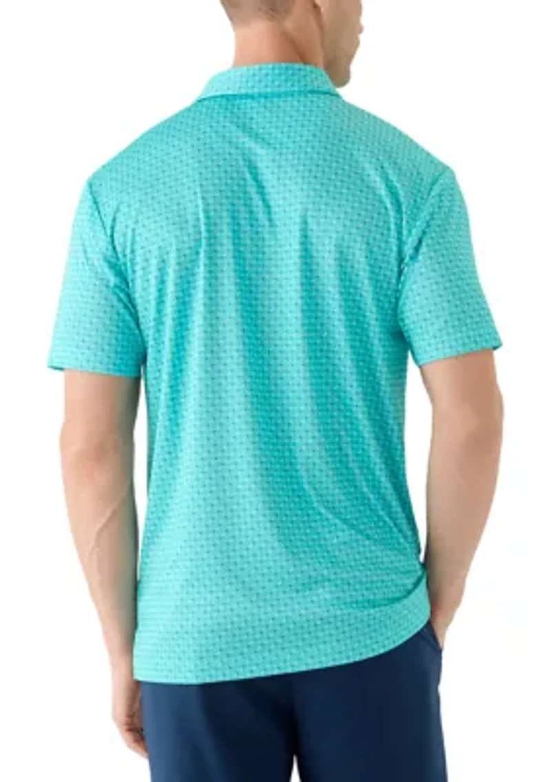 Men's Micro Golf Printed Conversational Polo Shirt