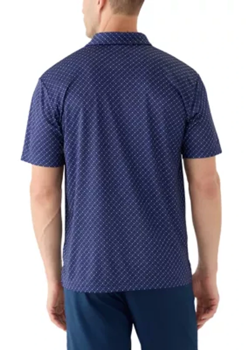 Men's Micro Golf Printed Conversational Polo Shirt