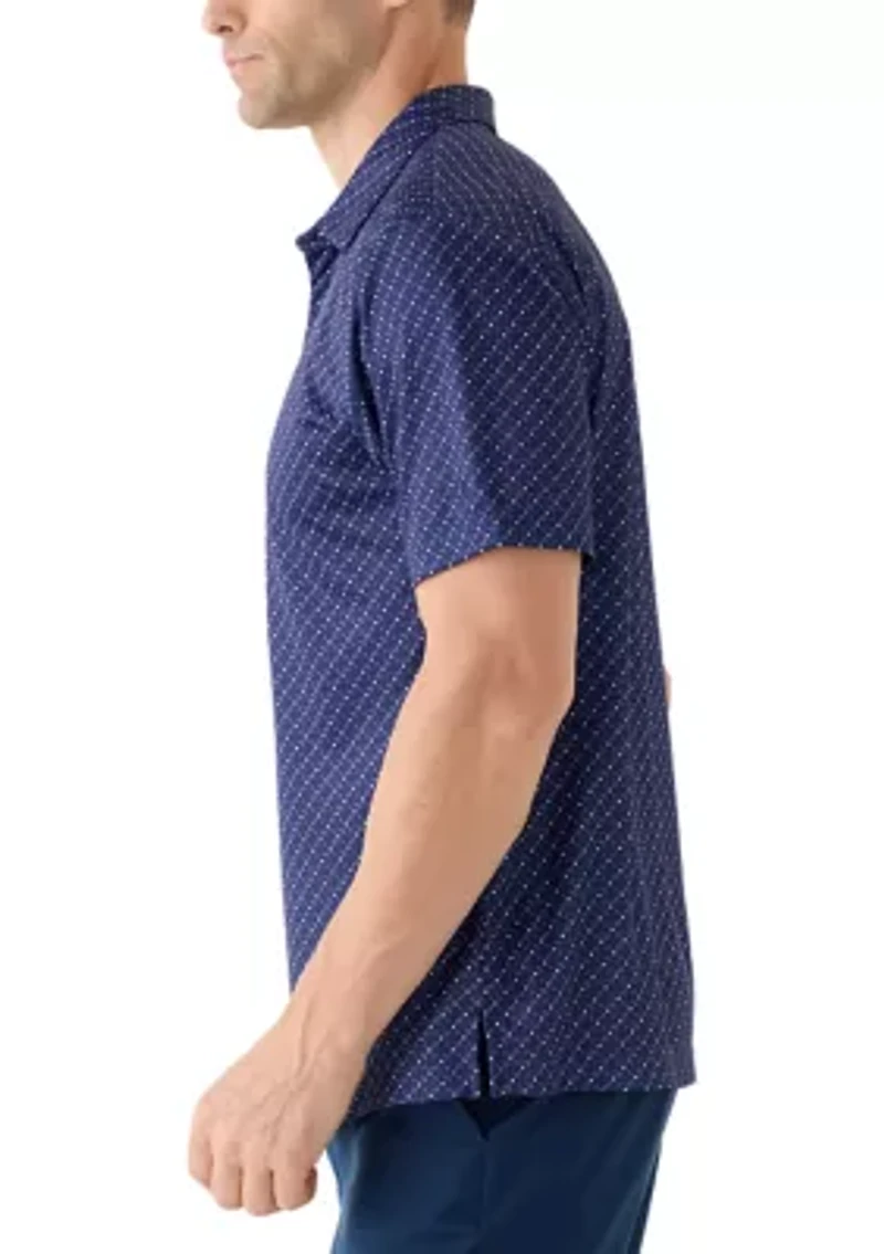 Men's Micro Golf Printed Conversational Polo Shirt