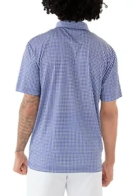 Men's Gingham Print Polo Shirt