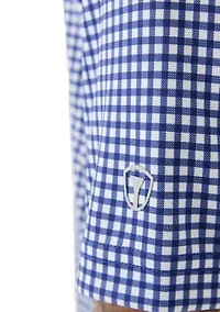 Men's Gingham Print Polo Shirt