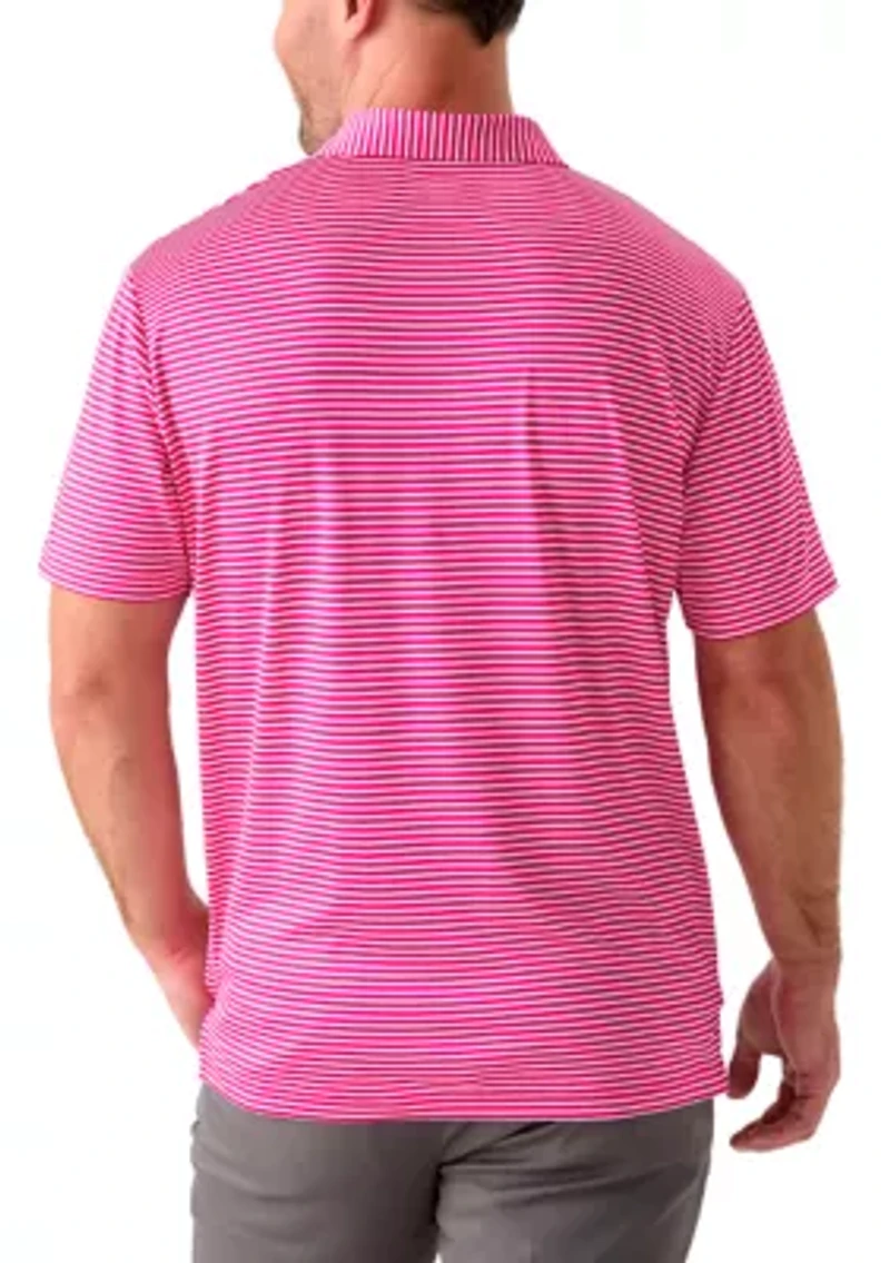 Men's Fashion Feeder Stripe Polo Shirt
