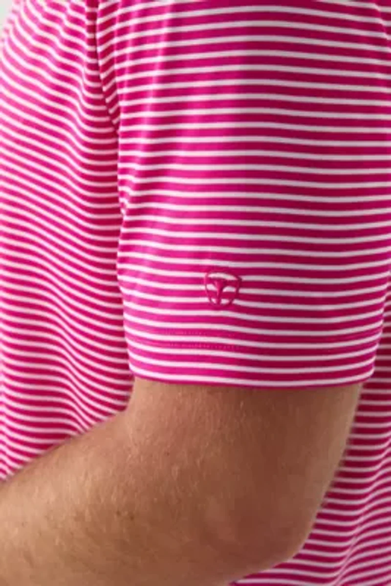 Men's Fashion Feeder Stripe Polo Shirt