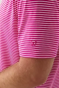 Men's Fashion Feeder Stripe Polo Shirt