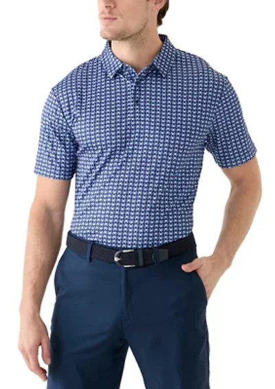 Men's Short Sleeve Regimental Crab Polo Shirt