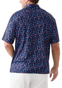 Big & Tall Short Sleeve American Summer Conversation Polo Shirt
