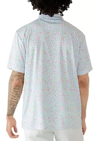 Men's Ocean Print Polo Shirt