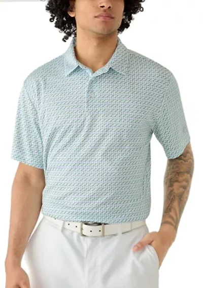Men's Slice Print Polo Shirt