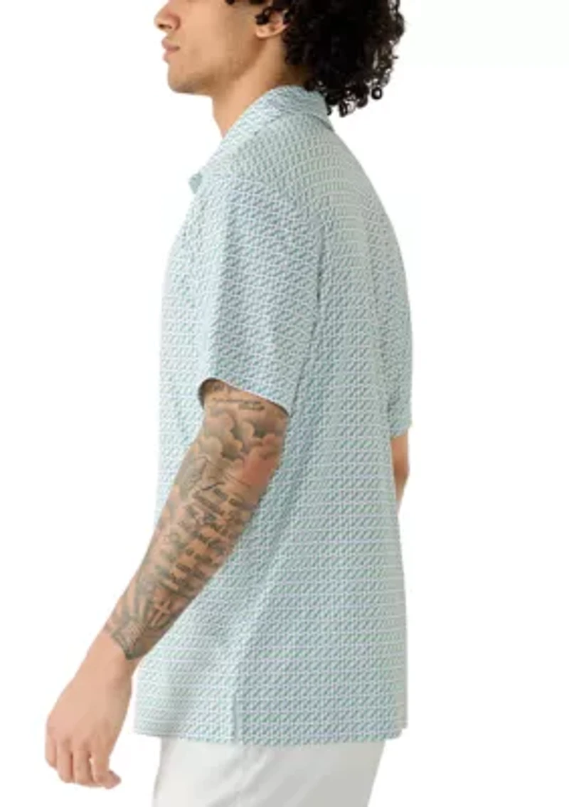 Men's Slice Print Polo Shirt