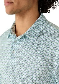 Men's Slice Print Polo Shirt