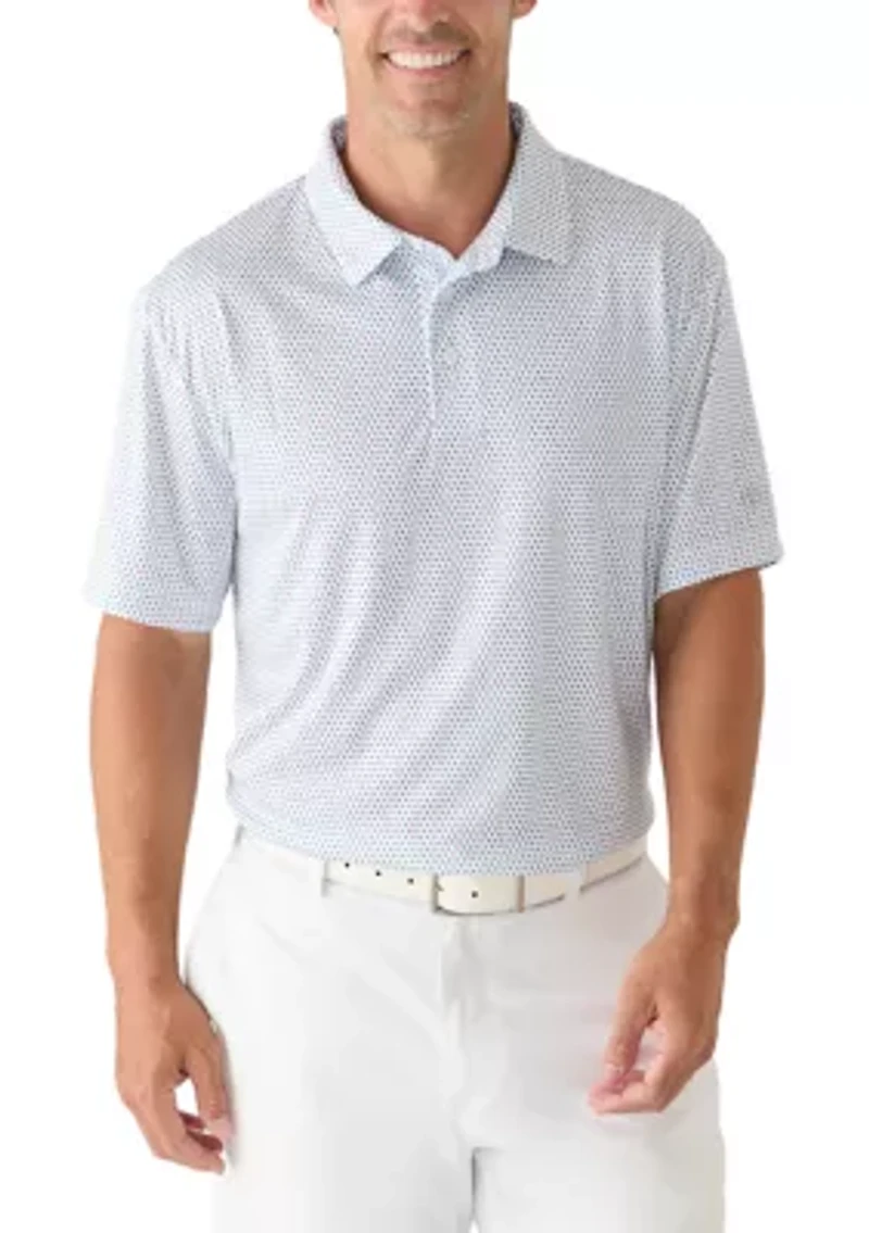 Men's Short Sleeve Star Spangled Polo Shirt