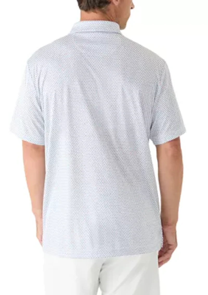 Men's Short Sleeve Star Spangled Polo Shirt
