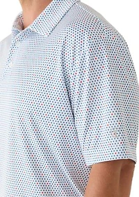 Men's Short Sleeve Star Spangled Polo Shirt