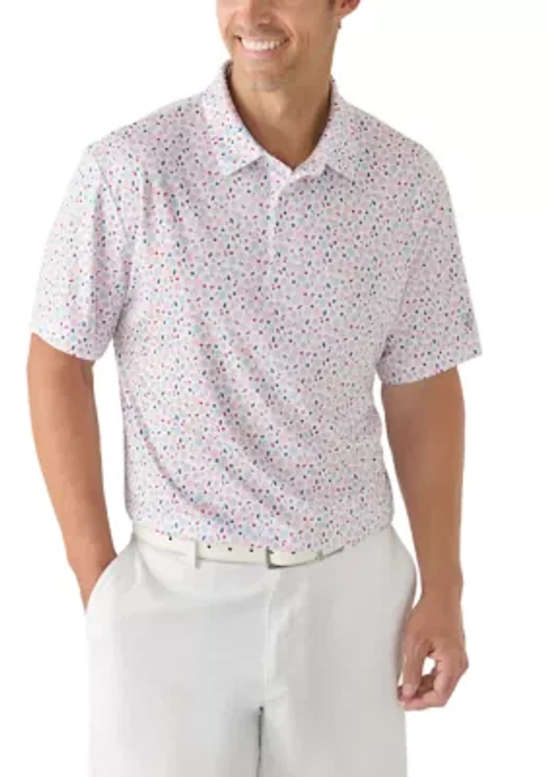 Men's Short Sleeve Firework and Popsicle Polo Shirt