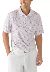 Men's Short Sleeve Firework and Popsicle Polo Shirt