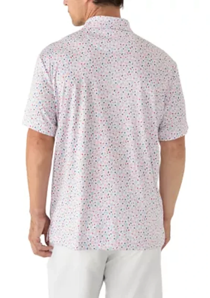 Men's Short Sleeve Firework and Popsicle Polo Shirt