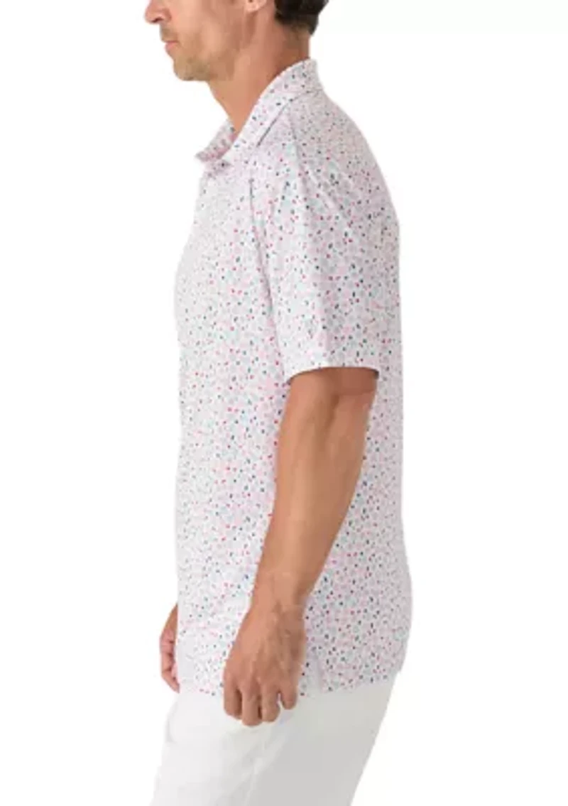 Men's Short Sleeve Firework and Popsicle Polo Shirt
