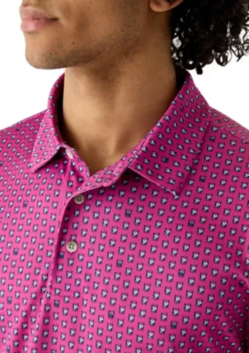 Men's Regimental Whiskey Glass Polo Shirt