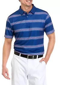 Men's Short Sleeve Allover Stripe Polo Shirt