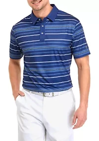 Men's Allover Stripe Polo Shirt