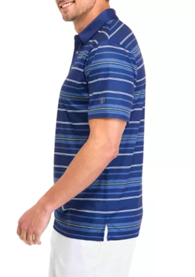 Men's Allover Stripe Polo Shirt