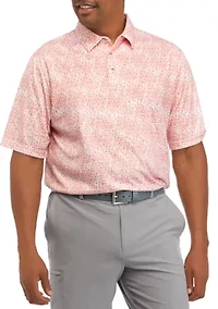 Big & Tall Short Sleeve Liberty All Over Polo Shirt