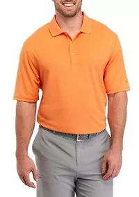 Big & Tall Short Sleeve Diamond Texture Polo Shirt