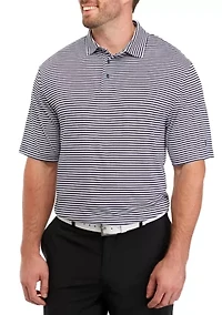 Big & Tall Short Sleeve 2 Color Stripe Polo Shirt