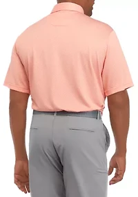 Big & Tall Short Sleeve Mini Argyle Jacquard Polo Shirt