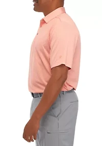 Big & Tall Short Sleeve Mini Argyle Jacquard Polo Shirt