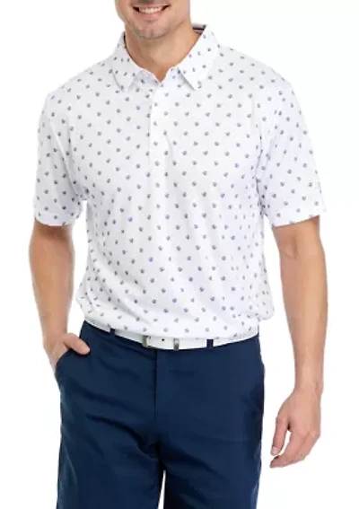 Men's Beach Ball Printed Polo Shirt