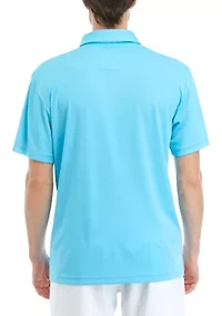 Men's Printed Chest Stripe Polo Shirt