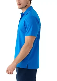 Men's Short Sleeve Performance Micro Mesh Textured Polo Shirt