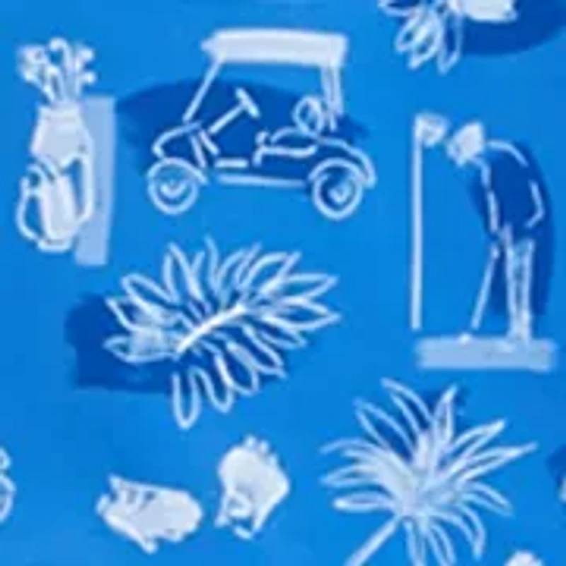 Big & Tall Short Sleeve Golf Conversational Print Polo Shirt