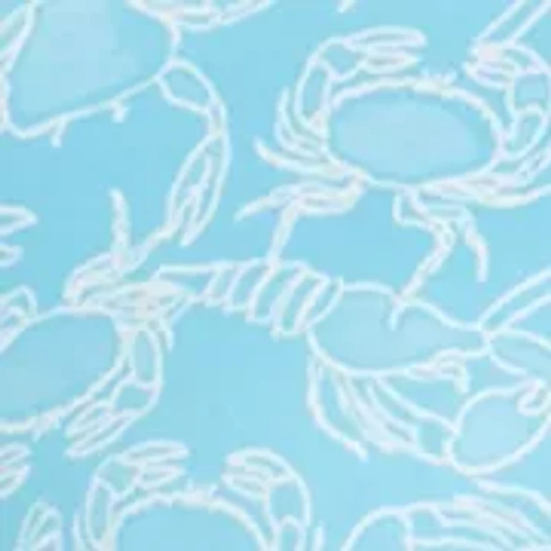 Big & Tall Short Sleeve Crab and Lobster Print Polo Shirt