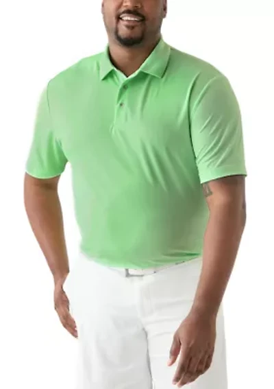 Big & Tall Short Sleeve Performance Micro Mesh Texture Polo Shirt