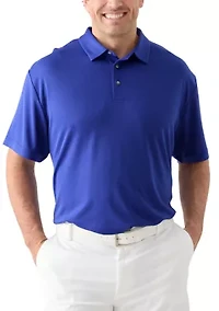 Big & Tall Short Sleeve Performance Micro Mesh Texture Polo Shirt