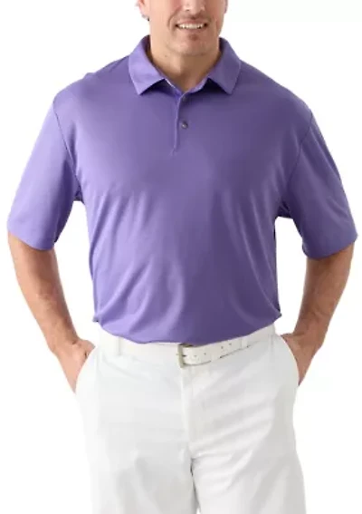 Big & Tall Short Sleeve Solid Airplay Polo Shirt
