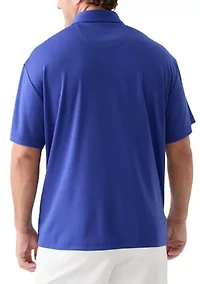 Big & Tall Short Sleeve Performance Micro Mesh Texture Polo Shirt