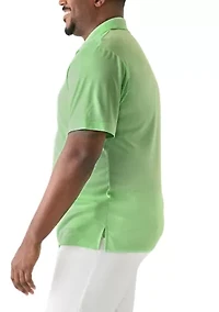 Big & Tall Short Sleeve Performance Micro Mesh Texture Polo Shirt