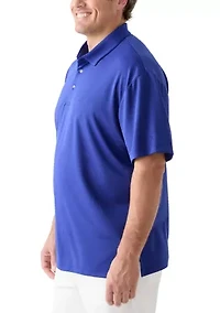 Big & Tall Short Sleeve Performance Micro Mesh Texture Polo Shirt
