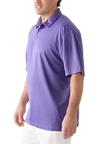 Big & Tall Short Sleeve Solid Airplay Polo Shirt