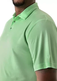 Big & Tall Short Sleeve Performance Micro Mesh Texture Polo Shirt