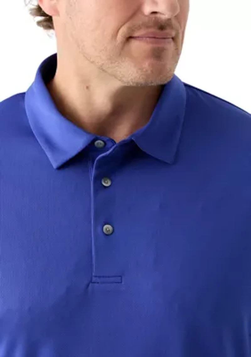 Big & Tall Short Sleeve Performance Micro Mesh Texture Polo Shirt