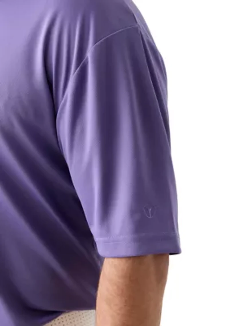 Big & Tall Short Sleeve Solid Airplay Polo Shirt